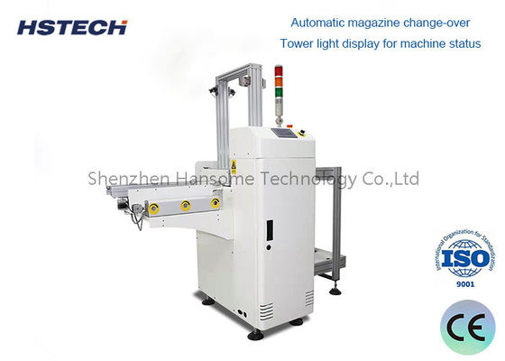 ভালো দাম স্বয়ংক্রিয় ম্যাগাজিন সমন্বয় 90W ব্রেক মোটর ড্রাইভ সামঞ্জস্যযোগ্য গতি বেল্ট কনভেয়র পিসিবি আনলোডার এসএমটি লাইন শেষের জন্য অনলাইন