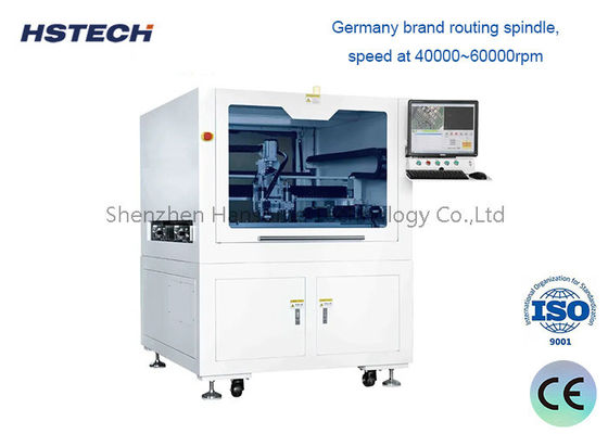 ভালো দাম 300 * 350 মিমি প্ল্যাটফর্ম আকার 4 Aixs অফলাইন ডুয়াল প্ল্যাটফর্ম পিসিবি রাউটার মেশিন অনলাইন