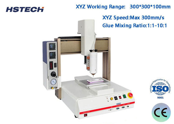 ভালো দাম 4 অক্ষ AB গ্লু ডিসপেনসিং মেশিন 300*300*100mm ওয়ার্কিং রেঞ্জ ±0.02mm পুনরাবৃত্তি নির্ভুলতা এবং 1:1-10:1 গ্লু মিশ্রণ অনুপাত সঙ্গে অনলাইন