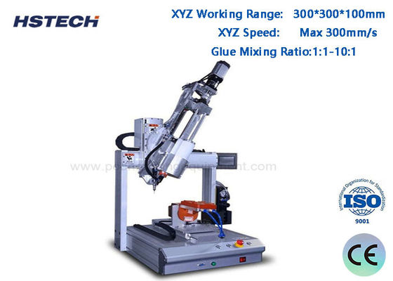 ভালো দাম 4 অক্ষ AB আঠালো বিতরণ মেশিন ± 0.02 মিমি পুনরাবৃত্তি নির্ভুলতা 300 * 300 * 100 মিমি ওয়ার্কিং রেঞ্জ এবং 1:1-10: 1 আঠালো মিশ্রণ অনুপাত অনলাইন