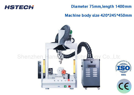 বায়ু বিশুদ্ধকরণের জন্য স্মোগ ক্লিনার সহ স্বয়ংক্রিয় ডেস্কটপ সোল্ডারিং রোবট HS-S331RA