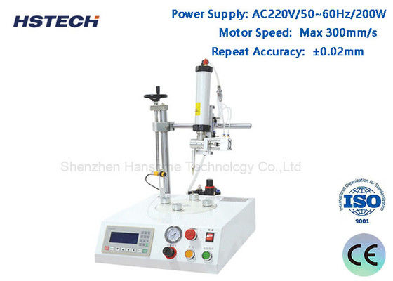 ভালো দাম 4 রোটারি ওয়ার্কিং স্টেশন টেক্সট স্ক্রিন কন্ট্রোল LED বাল্ব আঠালো ডিসপেনসার ± 0.02mm পুনরাবৃত্তি নির্ভুলতা সঙ্গে অনলাইন