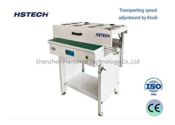 ভালো দাম এসএমটি অ্যাপ্লিকেশনের জন্য হ্যান্ড ক্র্যাঙ্ক প্রস্থ সমন্বয় এবং ESD ফ্ল্যাট বেল্ট সহ স্টেইনলেস স্টিল পিসিবি পরিবহন কনভেয়র অনলাইন