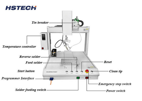 এক্স/ওয়াই/জেড ওয়ার্কিং রেঞ্জ 300*300*100mm DC Soldering Machine with Speed of 200-300pcs/min