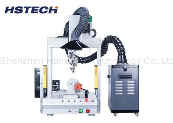 বায়ু বিশুদ্ধকরণ স্বয়ংক্রিয় সোল্ডিং রোবট 4 অক্ষ একক টিপ স্মগ ক্লিনার সহ