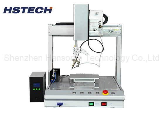 টেবিলটপ মডেল স্বয়ংক্রিয় সোল্ডারিং রোবট উচ্চ নির্ভুলতা স্টেপার মোটর নেভিগেশন পিসিবি জন্য